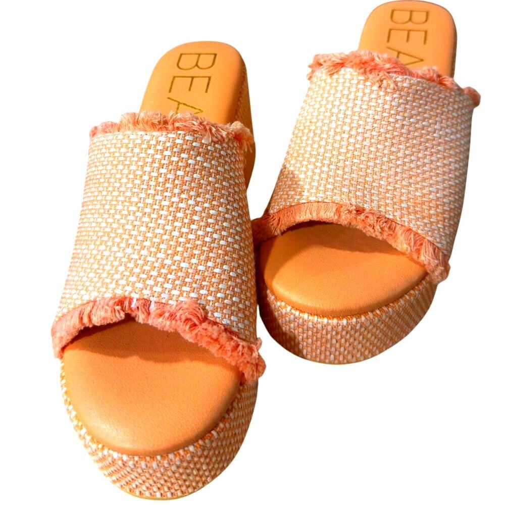 NEW Matisse Women's Beach Terry Open Toe Mule/Clog Color: Peach Size 8